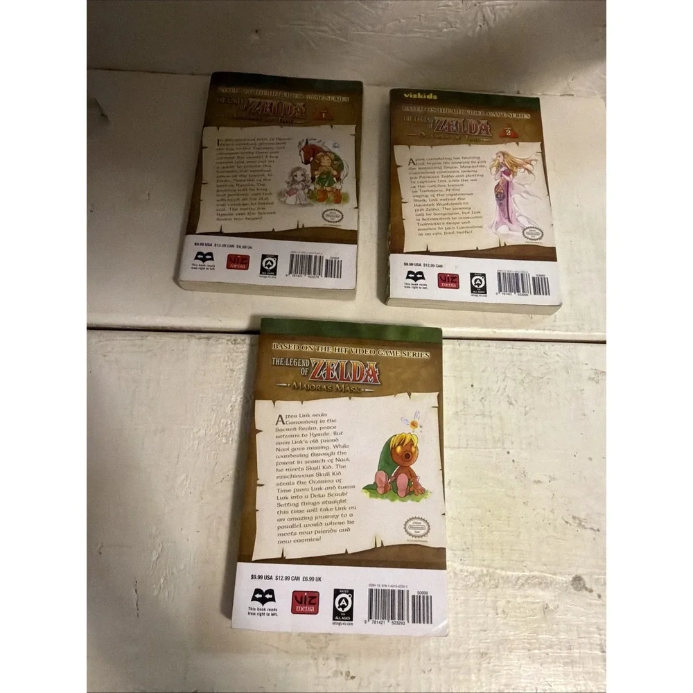 Legend of Zelda Manga 3-Book Set Ocarina of Time 1 & 2 + Majora's Mask VIZ Media